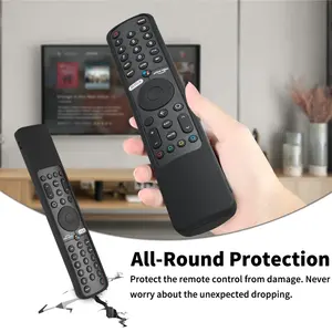 Étui de télécommande en silicone compatible avec la télécommande de la télévision XMRM-19 intelligente Housse de protection antichoc avec lanière - Product Image 4