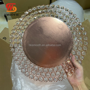 จานรองแก้วลายทองคำ 13 นิ้ว ดีไซน์ทันสมัย เป็นมิตรกับสิ่งแวดล้อม หรูหรา สีทองเหลือง สำหรับงานแต่งงาน ตกแต่งโต๊ะ - Product Image 5