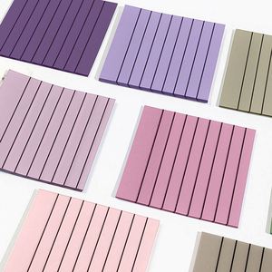 HengXin Transparent Sticky Note With Line <b>pink</b> Colors School Supplies Kawaii Stationery Self-adhesive - Product Image 2