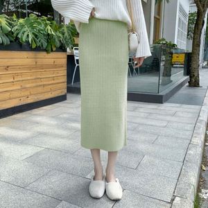 <span class=keywords><strong>Jupe</strong></span> en tricot pour femme, automne-<span class=keywords><strong>hiver</strong></span>, avec pull, taille haute, mi-<span class=keywords><strong>longue</strong></span>, avec fente épaisse, <span class=keywords><strong>jupe</strong></span> enveloppante - Product Image 6