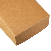 Contenants alimentaires rectangulaires en papier kraft jetables, recyclables et écologiques avec pelliculage mat pour les restaurants rapide et les stades