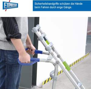 Carrello professionale espresso Alu <span class=keywords><strong>a</strong></span> montaggio completo <span class=keywords><strong>per</strong></span> <span class=keywords><strong>carrelli</strong></span> portabicchiere <span class=keywords><strong>per</strong></span> bevande con capacità di 250kg <span class=keywords><strong>per</strong></span> pneumatici solidi resistenti alle forature - Product Image 6