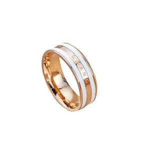 Японское и корейское горячее кольцо из нержавеющей стали с надписью dw 18K из розового золота модные парные кольца ювелирные изделия