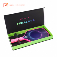 Boîtes d'emballage de raquettes de pickleball de luxe rigides personnalisées OEM ODM avec couvercle magnétique, finition brillante et protection UV