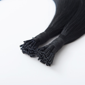 Estensioni di Capelli Umani con Cheratina Italiana a I-<span class=keywords><strong>Tip</strong></span>, Doppia Trama, Vergini, Grezzi, Remy, con Cuticole Allineate, di Origine Russa, Vendita all'Ingrosso - Product Image 3