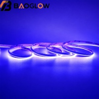 Tira de LED RGB COB de 3.33cm con Emisión Lateral, 630d/M, DC24V, 10W/M, 8mm, PCB de Cobre 18/35, Luz Flexible Multicolor