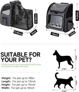 Free Sample <b>Cat</b> <b>Backpack</b> Carrier Small and Medium Dogs and <b>Cats</b> Bags Expandable Pet Carrier <b>Backpack</b>,Airline Approved Foldable - Product Image 2
