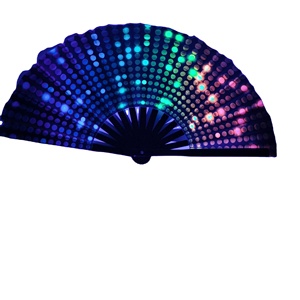 Para Mujeres/Hombres/Drag Queens - Abanico Plegable Grande para Festivales - Ideal para EDM, Festivales de Música, Eventos, Fiestas, Baile, Actuaciones - Product Image 4