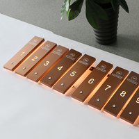 EZD Fabricant d'Usine Arabe Personnalisé Cuivre Antique Acier Inoxydable Signe de Numéro de Porte d'Hôtel Signe Lumineux LED