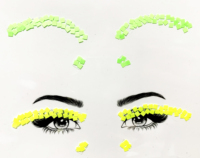 Diamant visage yeux maquillage larmes ongles bijou autocollant tatouage temporaire INS inspiré bijoux