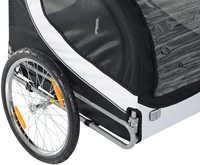 Remorque de vélo 2-en-1 pour jumeaux, enfants, animaux de compagnie, pliable, utilitaire, poussette pour animaux, transporteur pour chiens et chats