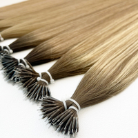 Blond Glacé # Extensions de cheveux à pointe nano 60A, tons balayage personnalisés, 100% cheveux humains vierges Remy, doux et soyeux, super double drawn