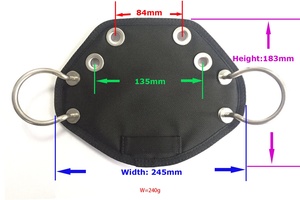 Diving Sidemount Adapter Plate with Diamond-Shaped Backplate, Including <b>Copper</b> <b>Screws</b> and Stainless Steel Handle (60101-2) - Product Image 6