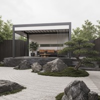 Pergola Bioclimatique en Aluminium au Design Moderne, à Lames Orientables, pour Jardin Extérieur, en PVC, Revêtement Poudré, Écologique, Résistante au Vent, Livraison Gratuite