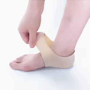 ayak bakımı silikon jel Suppliers-Ayak bakımı silikon jel topuk ağrı kesici beyazlatma ve nem çatlak cilt kumaş jel topuk koruyucu çorap jel de silicona para el