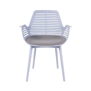 KD Frame Modern <strong>Light</strong> <strong>Blue</strong> pp Plastic <strong>Armchair</strong> with Cushion - Product Image 3