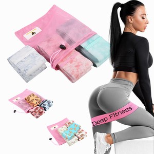 Fascia elastica per il Fitness Color rosa Color crema marrone con fascia sportiva resistente all'anca - Product Image 3