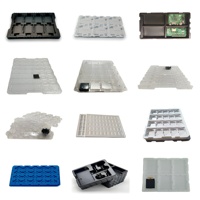 Plateau intérieur thermoformé en PET, PP, PC, couleur, taille et épaisseur personnalisées, antistatique pour composants de puces semi-conductrices SMT PCB