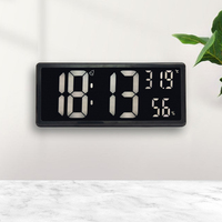Reloj de Pared LED Digital Inteligente de Gran Pantalla con Temperatura y Calendario para Decoración de Oficina, Exhibición Grande para Niños