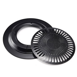 กระทะย่างแบบพกพาสไตล์เกาหลีเคลือบอีนาเมลสองชั้นไม่ติดกระทะทรงกลมหนาสำหรับทำอาหารกลางแจ้ง - Product Image 2