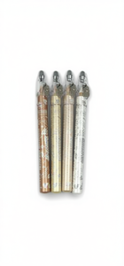 Matite Dorate in Legno con Stampa Laminata, Mina Nera, per Ufficio e Scuola, Matite Standard - Product Image 1