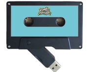 Conception de retour de cassette numérique rétro classique 4 Go. Clé USB en forme de cassette, clé USB, clé USB, clé de saut pour Awesome M