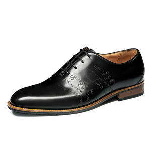 Men's Pointed-Toe <b>Shoes</b> 2026 New Design Leather High-Quality British Retro Engraved Brocade Business Formal Oxford <b>Shoes</b> - Product Image 5