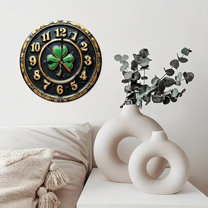 Round Wooden Wall <b>Clock</b> 25cm Quiet <b>Movement</b> Office Study Meeting Room Decor - Product Image 2