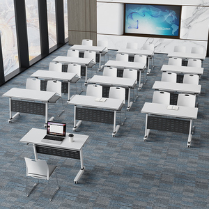 Mesa de reunión plegable moderna, mesa de entrenamiento plegable, mesa de conferencia abatible Modular para oficina y escuela para sala de reuniones - Product Image 5