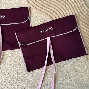 Embroidered Logo Cotton Twill Dust <b>Envelope</b> Clothes Shoe Scarf Packing Bag Reusable <b>Gift</b> Jewelry Flap <b>Envelope</b> Pouch Custom - Product Image 2