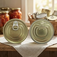 Couvercle de boîte de conserve en fer blanc doré EOE de 80,3 mm, directement de l'usine, pour la mise en conserve