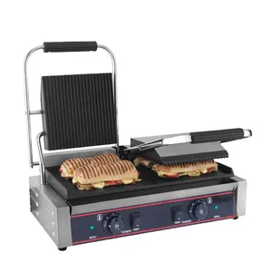 家用厨房烧烤压榨机三明治机商用帕尼尼烧烤三明治压榨机双接触烧烤机