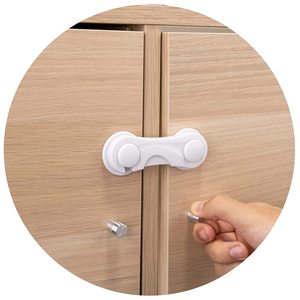 Cierres de Seguridad para Bebés, Adhesivos de Silicona para Puertas y Refrigeradores, en Rosa y Azul, para Niños de 0 a 6 Meses - Product Image 4