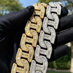 Cadena Cubana de Plata de Ley 925 con Moissanita de Calidad Premium para Hombre, Collar Hip Hop Iced Out, Joyería de Lujo Streetwear Disponible - Product Image 2
