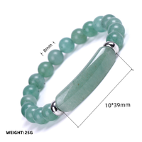 Bracelet en Pierre de Quartz Rose Naturel en Gros pour Soulagement du Stress, Perles Polies de 8 mm, Extensible, Cristal Classique Unisexe pour Couples