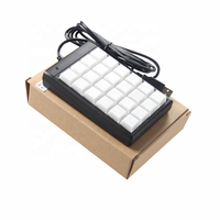 Teclado POS retroiluminado RGB mini USB de 24 teclas OEM con programación de macros, de la versión en inglés, de la versión en inglés