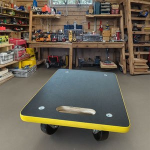 OEM personalizable 100kg MDF Mover cuadrado muebles de madera <span class=keywords><strong>Dolly</strong></span> <span class=keywords><strong>Cart</strong></span> 4 ruedas fáciles de mover carro de transporte de madera contrachapada para uso doméstico - Product Image 3