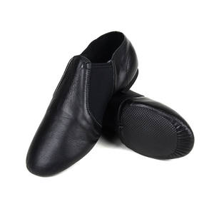 Zapatos de baile de Jazz para niñas, niños y mujeres, color negro, piel de <span class=keywords><strong>vaca</strong></span> bronceada, de alta calidad, venta al por mayor - Product Image 5