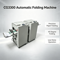 Machine automatique de fabrication de livrets CG3300, système de pliage et d'agrafage robuste, 1500 copies/heure pour la reliure en imprimerie