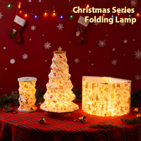 Lampe en papier de Noël personnalisable, décoration festive extensible pour la maison, lanterne en papier réutilisable magique pour faire naître l'esprit de Noël