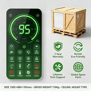 <span class=keywords><strong>Aire</strong></span> <span class=keywords><strong>Acondicionado</strong></span> Industrial <span class=keywords><strong>Split</strong></span> de Techo 20KW con Cortina de Agua, Ahorro de Energía, 380V R410A para Taller/Almacén 100-150 ㎡ - Product Image 3