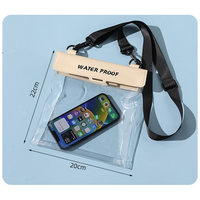 Sac de téléphone étanche en PVC tendance, écran tactile, IPX8, grande capacité 2,5 L, pour natation, rafting, sac bandoulière, activités aquatiques en extérieur