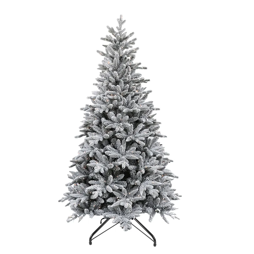 Großhandel Hot Sale White Pine Needle Flock ing Gebundene Baum Weihnachts bäume