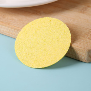 Thân Thiện Với Môi Tái Sử Dụng Gỗ Bột Giấy Mặt Miếng Bọt Biển Thông Tư Nén Cho Spa Sử Dụng Loại Bỏ Cọ Xùi Miếng Đệm - Product Image 2
