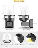 Veilleuse sans flamme LOHAS, lumière créative à brancher avec capteur crépusculaire LED pour chambre et couloir