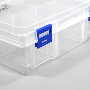 Thickened Plastic Flip Top Storage Box 300x200x60mm Transparent With Lid Stackable For Small Parts Tools - Product Image 1