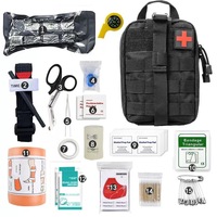 Trousse de premiers secours d'urgence en plein air, pochette tactique camouflage, bandage, ciseaux, tampons d'alcool, équipement de survie en camping