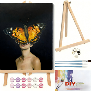 Kit de <span class=keywords><strong>Pintura</strong></span> <span class=keywords><strong>por</strong></span> Números de Bodegón sobre Lienzo con Marco, Set de <span class=keywords><strong>Pintura</strong></span> Acrílica para Adultos, Decoración del Hogar, Regalo - Product Image 1