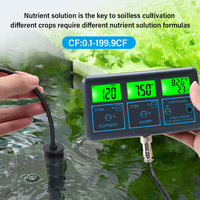Moniteur de pH hydroponique WiFi 7 en 1 pH EC Meter WIFI Surveillance en ligne du pH PPM EC CF Humidité Température avec application Tuya