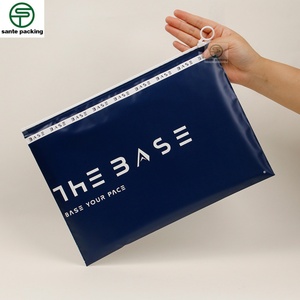 Customized Printed Korean-style Retro Clothing Zipper Bags, German Velvet Thermal Underwear Self-sealing CPE Pull Ring Bags - Product Image 6